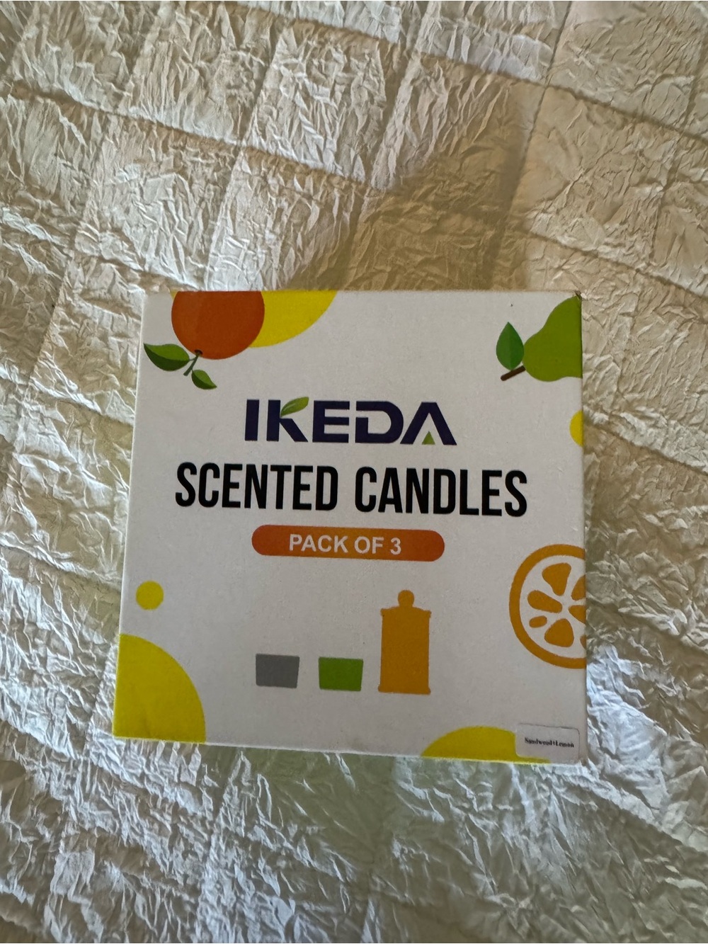 IKEDA Yellow Scented Candles Pack of 3